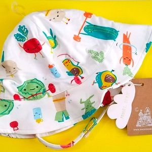 ANGELDEAR Baby SUN HAT 6-12m Fit Veggies Avocado